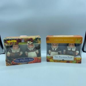 Lot 2 Pilgrims Publix Limited Edition Salt Pepper Shaker Thanksgiving Fall Table